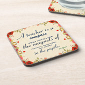 Dessous-de-verre Cadeau d'appréciation de l'enseignant Un enseignan (Côté gauche)