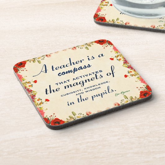 Dessous-de-verre Cadeau d'appréciation de l'enseignant Un enseignan (Côté gauche)