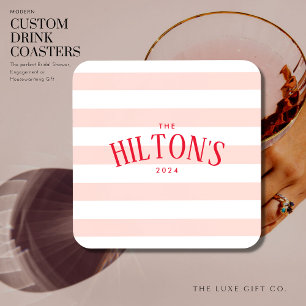 Dessous-de-verre Cadeau de Fête des mariées en rouge et en blanc él