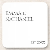 Cadeau de Mariage Noms Personnalisés Minimaliste M