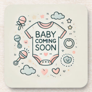 Dessous-de-verre Cadeau parfait pour les parents attendus - mignon 