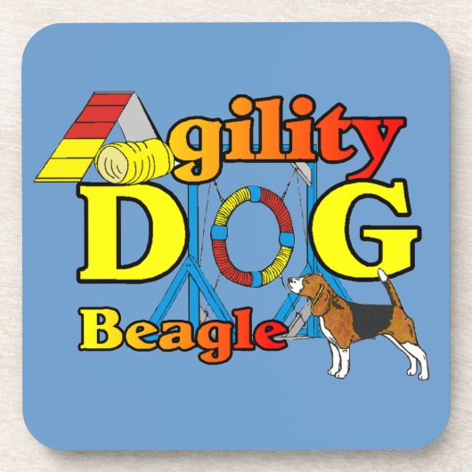 Dessous-de-verre Cadeaux d'agilité beagle (Devant)