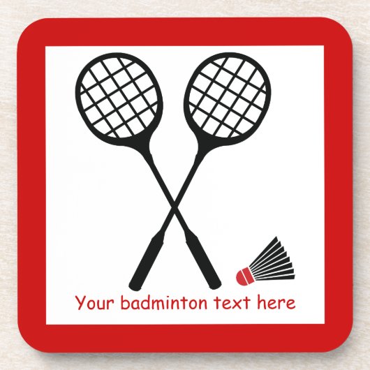 Dessous-de-verre Cadeaux de badminton, raquette et billetterie pers (Devant)