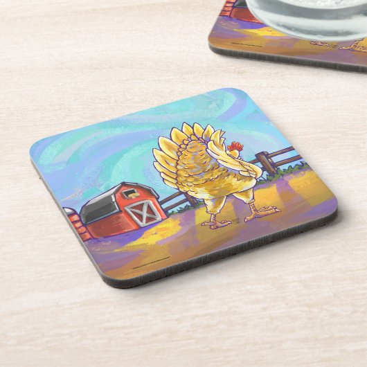 Dessous-de-verre Cadeaux de poulet et accessoires (Côté gauche)