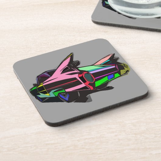 Dessous-de-verre Cadillac coloré (Côté gauche)