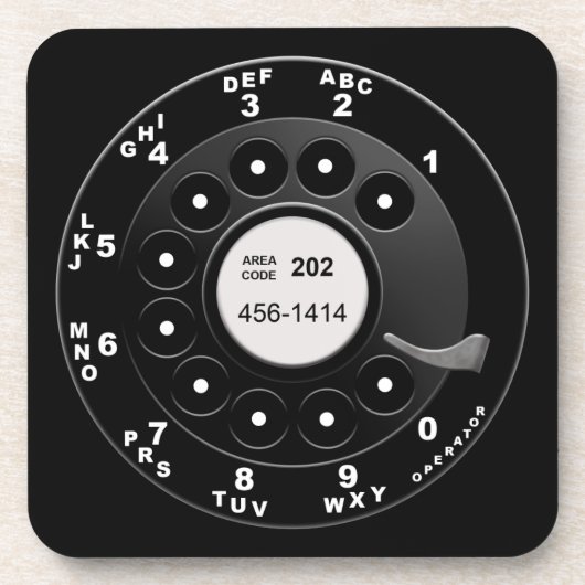Dessous-de-verre Cadran rotatoire de téléphone (Devant)