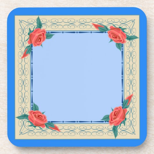 Dessous-de-verre Cadre rose (Devant)