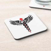 Dessous-de-verre Caduceus - Yin Yang - Serpent ailé - Hermétique (Côté gauche)