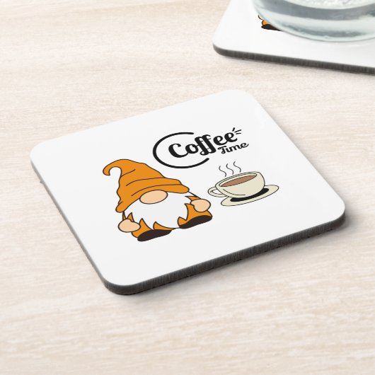 Dessous-de-verre Café avec un Gnome sur un (Côté gauche)