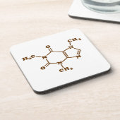 Dessous-de-verre Café caféine Formule chimique moléculaire (Côté gauche)