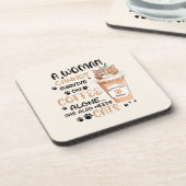 Dessous-de-verre Café & Chats - Cute Kawaii Art (Côté gauche)