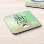 Dessous-de-verre Café - contribution à la sécurité de lieu de (Côté gauche)