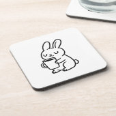 Dessous-de-verre Cafetière Lapin Cozy Doodle (Côté gauche)