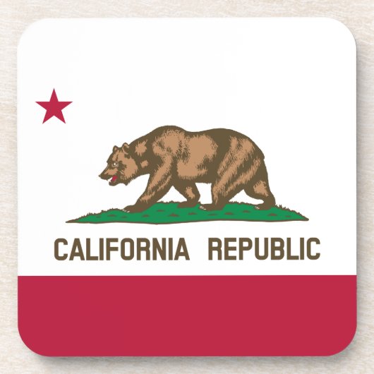 Dessous-de-verre California Cali Republic Bear Flag, US States (Devant)