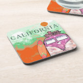 Dessous-de-verre California Travel Poster Beverage Coaster (Côté gauche)