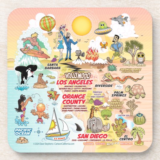 Dessous-de-verre Californie du Sud (Devant)