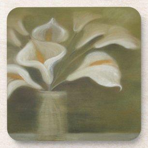 Dessous-de-verre Calla Coupe Les Fleurs Dans Un Vase Artistique Enc