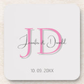 Dessous-de-verre Calligraphie classique tendance monogramme (Devant)