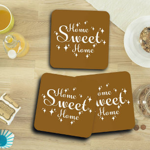 Dessous-de-verre Calligraphie de fête et Stars 'Home Sweet Home'