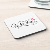 Dessous-de-verre Calligraphie Heureuse Sainte-Valentin | DESSOUS DE (Côté gauche)