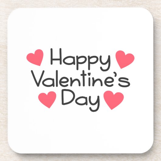 Dessous-de-verre Calligraphie Heureuse Sainte-Valentin | DESSOUS DE (Devant)