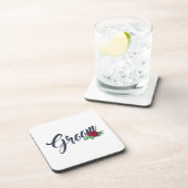 Dessous-de-verre Calligraphie Mariage florale simple Groom | DESSOU (Côté Droit)