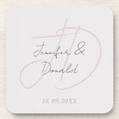 Dessous-de-verre Calligraphie tendance monogramme de script classiq (Devant)