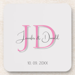 Dessous-de-verre Calligraphie tendance monogramme de script classiq