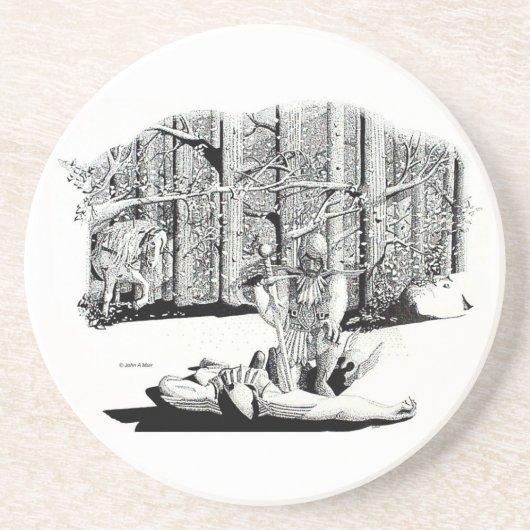 Dessous de verre - Camarade tombée (noir) (Devant)