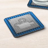 Dessous-de-verre Caméra de cinéma en métal brossé (Côté gauche)