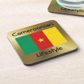 Dessous-de-verre Cameroun Drapeau+Dessous de verre texte (Côté gauche)
