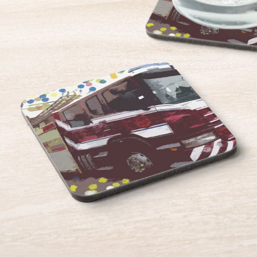 Dessous-de-verre Camion de pompiers (Côté gauche)