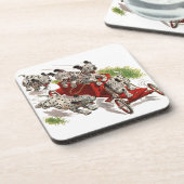 Dessous-de-verre Camion de pompiers dalmatien mignon de chiots (Côté gauche)