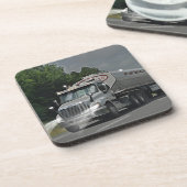 Dessous-de-verre Camion gris de réservoir d'alimentation de bétail (Côté gauche)