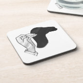 Dessous-de-verre Camion Silhouette à la main (Côté gauche)