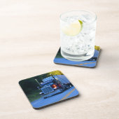 Dessous-de-verre Camions, Big Rig Cargo Truck Art (Côté Droit)