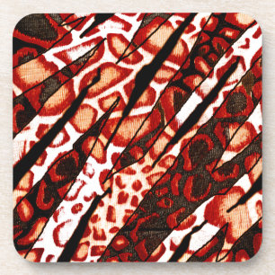 Dessous-de-verre Camo léopard rouge