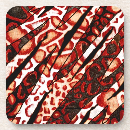 Dessous-de-verre Camo léopard rouge (Devant)