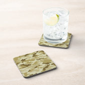 Dessous-de-verre Camouflage 8 bits pour désert numérique / Camo (Côté Droit)