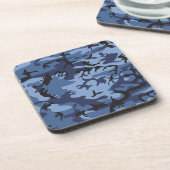 Dessous-de-verre Camouflage bleu marine, Militaire, Armée (Côté gauche)