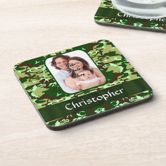 Dessous-de-verre Camouflage vert (Côté gauche)