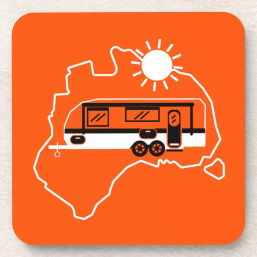 Dessous-de-verre Camping Caravan australien (Devant)