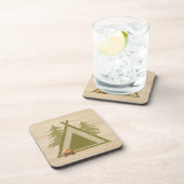 Dessous-de-verre Camping En Danger Sur Le Bois (Côté Droit)