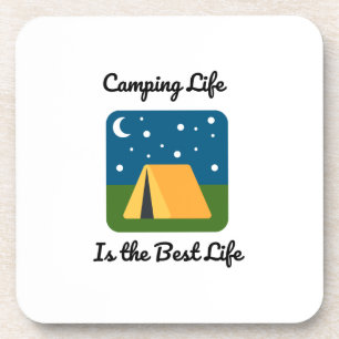 Dessous-de-verre Camping Life est la meilleure vie sur un