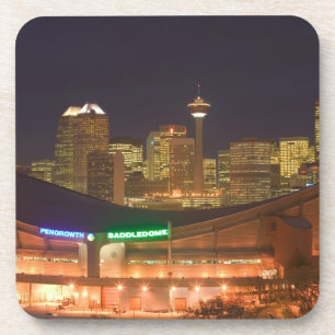 Dessous-de-verre Canada, Alberta, Calgary : Skyline de la ville dep