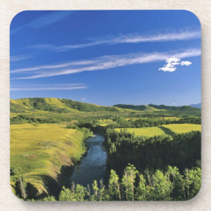Dessous-de-verre Canada, Alberta, La rivière Highwood le long de
