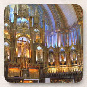 Dessous-de-verre Canada, Québec, Montréal. Intérieur de Notre-Da