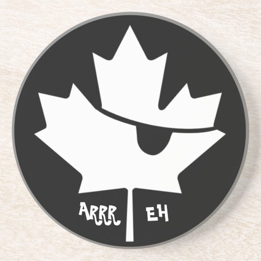 Dessous de verre canadien de grès en feuille d'éra (Devant)