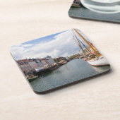 Dessous-de-verre Canal avec des bateaux| Copenhague (Côté gauche)