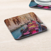 Dessous-de-verre Canal avec gondole traditionnelle à Venise, Italie (Côté gauche)